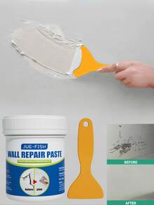 Wall Repair Paste - For Covering Stains, Repairing Peeling Paint, And Sealing Moisture Cracks On Walls. This Wall Repair Kit Includes A Putty Knife, Wall Repair Paste, And Wall Repair Compound, Providing A Quick And Easy Solution.