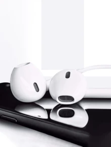 C 型有线耳机，3.5 毫米插孔圆形插头，USB C 耳塞，音频耳机电子通话和音乐低音立体声入耳式耳机耳机兼容 iPad/PC - 白色 - 查看 8