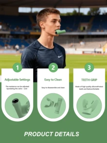 2025 New,Adjustable Resistance Breathing Trainer, A Portable Fitness Equipment That Enhances Lung Capacity And Respiratory Health, Is An Ideal Choice For Improving Sleep Quality