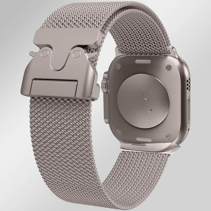 1 pieza Banda Milanesa Premium compatible con Apple Watch Band Ultra 2 de 46mm, 49mm, 44mm, 42mm, 40mm, 45mm, 41mm, 38mm, 42mm-S10 de 45 mm para mujer/hombre, pulseras de acero inoxidable compatibles con Series 10 9 8 7 6 5 SE 4 3 2 1 Ultra, accesorios para smartwatch