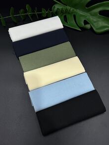 Embroidery Fabric, 30*30cm/Pc, 1pc Each In Blue, Navy, Green, Black, White, Suitable For Handmade Embroidery And Christmas Decoration