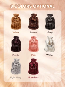 1pc Custom Engraved Name Hot Water Bags, Personalized Name Hot Water Bag, Personalized Hot Water Bottle Bag With Name, Winter Hot Water Bottle With Plush Cover, Hot Water Bag, Hot Water Bottle, Birthday Gift, Wedding Gift, Mother's Day Gift, Best Friend Gift, Gift For Mom, Gift For Girlfriend, Gift For Wife