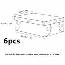 6 piezas/12 piezas/20 piezas Juego de cajas de zapatos de plástico transparente - a prueba de humedad, a prueba de agua, con orificios de ventilación, diseño plegable que ahorra espacio para almacenamiento de zapatos en el dormitorio, caja de almacenamiento de zapatos para el hogar y la vida/almacenamiento y almacenamiento/almacenamiento de zapatos/estante de zapatos
