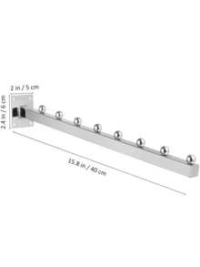 Perchero de pared de 5 piezas, perchero ahorrador de espacio, perchero de pared, diseño de diamante, plateado - Plateado - Ver 2