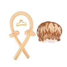 1 Set Solid Color Faux Silk Sleep Cap With Lace Trim, Satin Hair Wrap, And Curling Iron Hair Ties & Clips - Multicolor - View 10