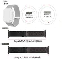 1 pieza Banda Milanesa Premium compatible con Apple Watch Band Ultra 2 de 46mm, 49mm, 44mm, 42mm, 40mm, 45mm, 41mm, 38mm, 42mm-S10 de 45 mm para mujer/hombre, pulseras de acero inoxidable compatibles con Series 10 9 8 7 6 5 SE 4 3 2 1 Ultra, accesorios para smartwatch