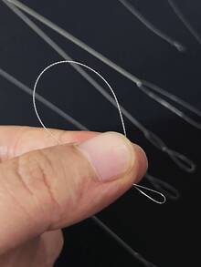 5pcs/Set - Ultra Fine Handmade Beading Needles, Tiny Hole Needle For Stringing Pearls And Beads - Silver - View 2