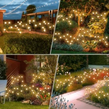 Solar Firefly Lights (2-Pack) - Swaying Decorative Garden Light Post - Warm White Waterproof Outdoor Decor For Patios, Yards, And Pathways - 黃色 - 查看 3