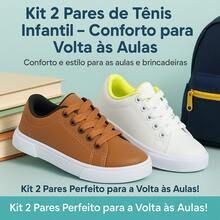 Kit 2 Pairs Of Versatile Boys' High School Sneakers For Everyday Wear With Style - 綠色 - 查看 1
