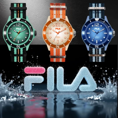 FILA Quartz Watch With Premium NATO Strap – Playful Dial, Waterproof & Sporty Design For Men & Women – Comfortable, Breathable & Ready For Work, School, Gifts
