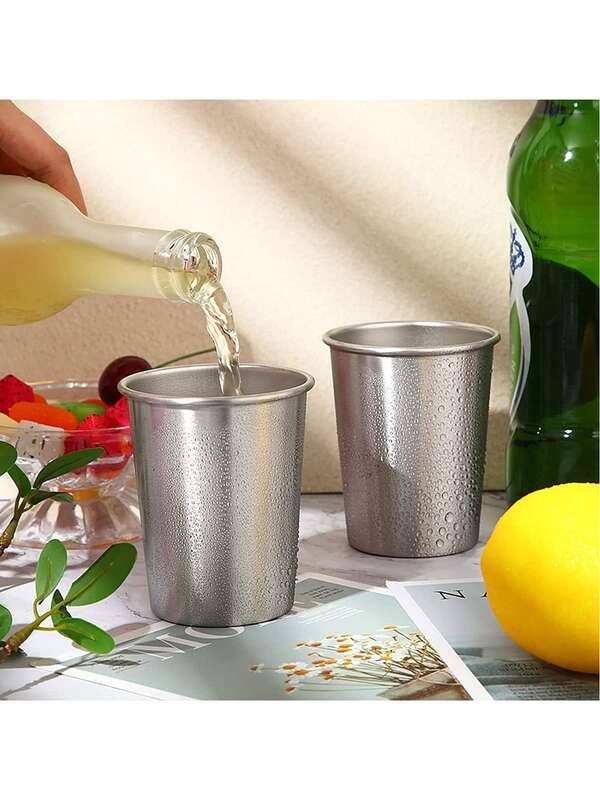 1PC Stainless Steel Cup Beer Cup Coffee Cup Handy Water Cup Single Layer Cold Drinking Cup Metal Tea Cup