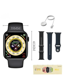 Smartwatch S10 Mini Smart Watch With NFC Health Monitor Compatible With Android And IOS LAXASFIT - Black - View 5