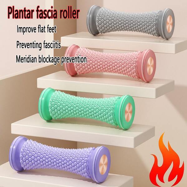 1 مدلك قدم لالتهاب الأربطة الكعبية - مدرب التدحرج المنزلي، مصنوع من مواد بلاستيكية لتعزيز راحة القدم