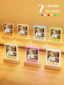 1. Luz de noche personalizada con nombre, luz de noche personalizada, marco de fotos, marco de fotos acrílico personalizado, marco de estado de nacimiento personalizado, marco personalizado, regalo personalizado, regalo de Año Nuevo, artículo de decoración del hogar, regalo del Día de la Madre, regalo del Día del Padre, regalo para madre/padre, regalo para esposa/esposo, regalo para ella, regalo para él, regalo de Navidad