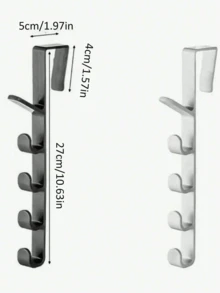 1 Colgador de puerta de dormitorio, perchero, almacenamiento doméstico de plástico en la puerta, gancho organizador, estante para bolsas, primavera, minimalista, parte superior de verano hecha de material PP