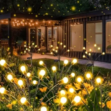 Solar Firefly Lights (2-Pack) - Swaying Decorative Garden Light Post - Warm White Waterproof Outdoor Decor For Patios, Yards, And Pathways - 黃色 - 查看 7