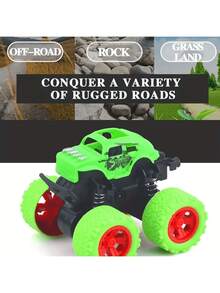 怪物卡车玩具 - 摩擦驱动玩具车推拉式儿童车辆是适合 3 岁及以上男孩和女孩的最佳圣诞节和生日派对礼物、圣诞怪物、男孩玩具游戏、汽车男孩派对、怪物卡车、卡车、怪物卡车、返校