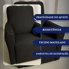 Dad's Adjustable Quilted 1-Seater Armchair Cover - Protective Comfort - 查看 2