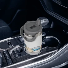 Custom Vacuum Flask - 20oz 304 Stainless Steel Tumbler With Carry Handle, Leakproof Lid For Car, Travel & School, Hot/Cold Drink Container