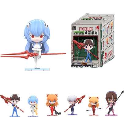 Miniso TOPTOY EVA Weapon Series Figure Blind Box, Desktop Decoration, Toy Blind Box, Birthday Gift (Asuka)
