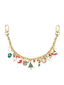 圣诞装饰品 圣诞装饰 圣诞树 圣诞老人 包包链吊坠 圣诞首饰链 麋鹿袜子雪人钥匙扣 手机配件 - 彩色 - 查看 7