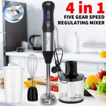 SOKANY Set frullatore a immersione portatile 4 in 1, incluso frullatore a bastoncino multifunzione, frusta, tritatutto e brocca, adatto per la lavorazione degli alimenti e la preparazione di omogeneizzati per bambini