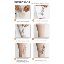 2pcs Skull Temporary Tattoos, Realistic & Long-Lasting Herbal Temporary Tattoos, Waterproof & Scratch-Resistant, Lasts 7-15 Days