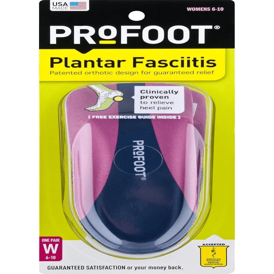 PROFOOT Plantilla Plantar FASCIITIS Mujer Rosa_Negro 6-10 Arco con Asiento Profundo del Talón para Adultos con Fascitis Plantar - Blanco - Ver 1