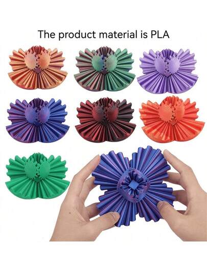 1 件 ADHD 齿轮球 3D 打印齿轮球旋转球坐立不安玩具 - 用齿轮球缓解压力和焦虑坐立不安球 - 满足感官需求的理想选择，手指齿轮球 - 独特的家居和办公室装饰、派对和创意礼物
