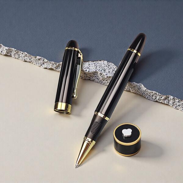 1 Caneta esferográfica preta atemporal e pesada - Pega confortável/Perfeita para tarefas de negócios/Tarefas de estudantes e diários/Caneta de alta qualidade, adequada para trabalhadores de escritório e estudantes