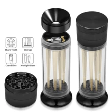 2-Inch 3-In-1 Metal Tobacco Grinder, Herb Conical Filler, Rolling Machine, Cigarette Roller, Grind And Fill Storage All-In-One - Multicolor - View 2