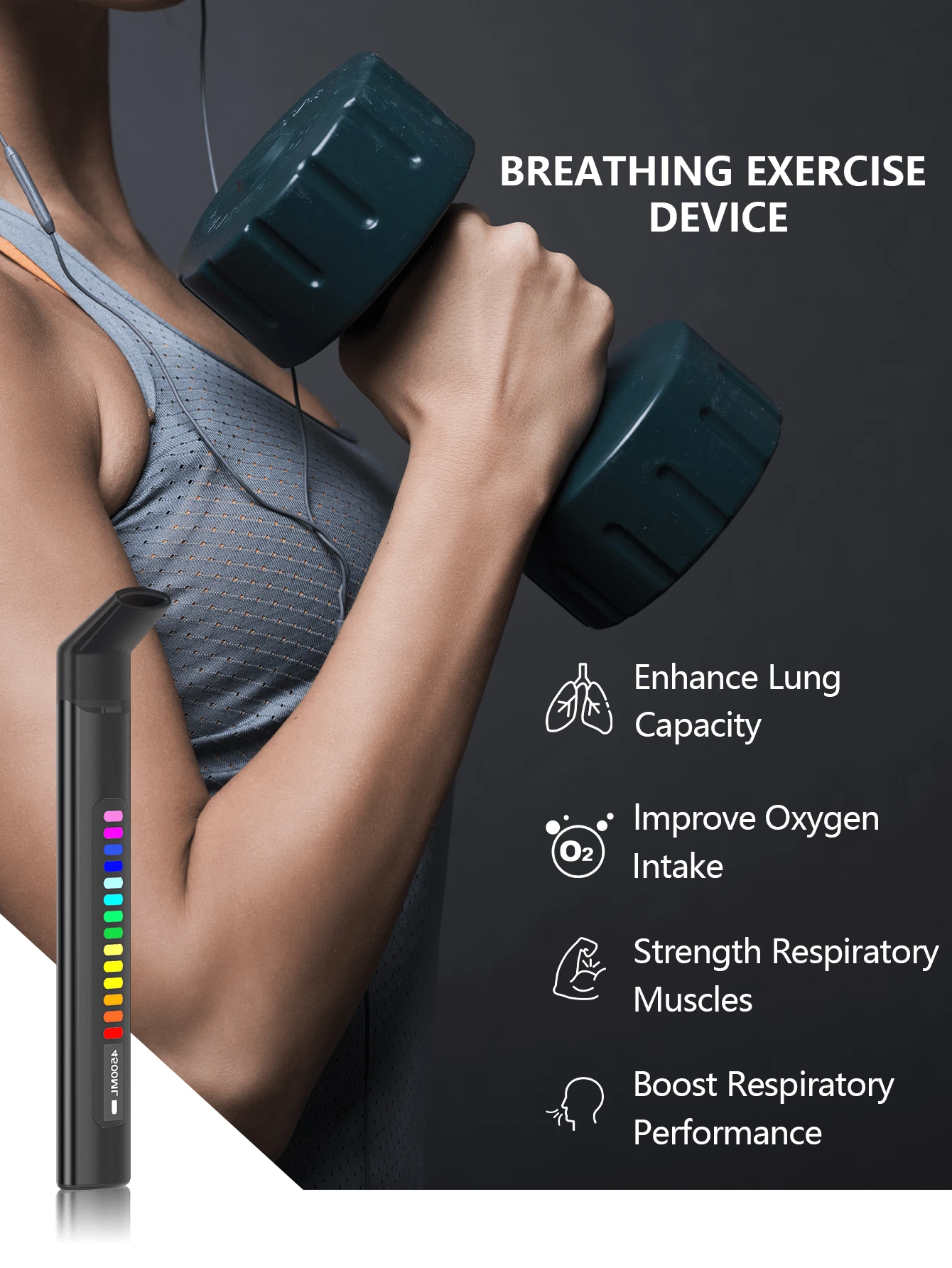 2025 New,Adjustable Resistance Breathing Trainer, A Portable Fitness Equipment That Enhances Lung Capacity And Respiratory Health, Is An Ideal Choice For Improving Sleep Quality