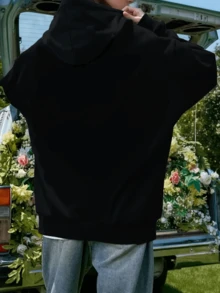 Book & Autumn Fall Lover Bookworm Hello Fall Bookish Reading Pullover Hoodie - màu đen - Xem 2