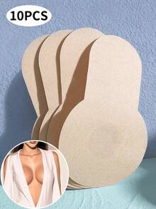 5 أزواج من شريط رفع القابل للتخلص منه، أغطية حلمة مقاومة للانحدار وعززة من قماش غير منسوج - مقاومة للتعرض والحرج، تمنع ظهور الحلمة، ترفع وتشكل الصدر