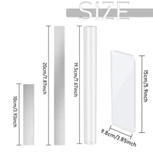 KLONKEE Bộ 4 dụng cụ cắt đất sét polymer gồm: Con lăn đất sét acrylic, tấm nhựa trong suốt hình chữ nhật, đế đỡ, lưỡi dao thép carbon dẻo dùng để tạo hình, điêu khắc DIY. - Nhiều màu - Xem 4
