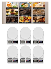 2/4/6 pcs Báscula Digital De Cocina Gramera Pesa De 1 Gramo A 10 Kilos - 6 piezas - Ver 13