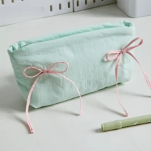 Bolsa de lápices con lazo lindo, de gran capacidad y multifuncional. Estuche para lápices con diseño de gato o perro de dibujos animados. Organizador de papelería para estudiantes, escuela y oficina