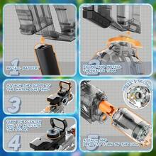 Powerful Water Gun 2025 Upgraded Water Gun For Adults - 800ml Large Capacity, 30 FT Long Range, Automatic Water Suction, 40 Mins Continuous Shooting, Perfect For Outdoor Battles, Parties & Summer Fun - màu xám carbon - Xem 4