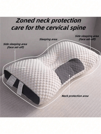 1pc Super Zachte Massage Knitted SPA Kussen Insert, Ergonomic To Relieve Shoulder Neck Pressure, Com Tafel Elastic, Home, Commute, Business Leisure view 6