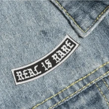 Real Is Rare Embroidered Biker Patch, Iron-On Or Sew-On Punk Rock Anime Cartoon Decorative Embroidery Patch DIY Clothing Accessory, Embroidered Sewing Iron-On Applique Patch For Clothes, Shoes, Bags Summer, School - Multicolor - View 4