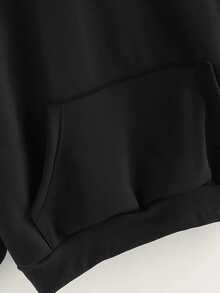 484g/m², Sudadera con Capucha para Hombre de Mezcla de Poliéster y Algodón al 50%, Cómoda y Cálida, Sudadera con Capucha de Mezcla de Algodón con Patrón de Búho y Calabaza de Halloween, Adecuada para Uso Diario Casual, Adecuada para Principios de Primavera, Otoño e Invierno, Impresión de Alta Calidad, Adecuada para Usar en Capas o Solo, Casual y Versátil - Negro - Ver 4