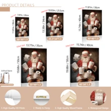 3 قطع / مجموعة لوحات فنية حديثة للجدران، طباعات فنية لديكور الحمام بموضوع سانتا كلوز الساخر، لوحات فنية رجعية - فن عيد الميلاد، ديكور عيد الميلاد، مؤطرة أو غير مؤطرة، ديكور الغرفة، ديكور المنزل، ديكور شقة الطالب الجامعي، هدايا لديكور الجدران في الفندق، المنزل، هدية مثالية لتدشين المنزل الجديد، غرفة المعيشة، غرفة النوم، الحمام والمكتب