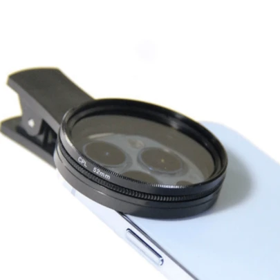 Filtro Cpl Polarizador Para Celular Clipe Anti Reflexo 52mm