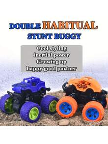 怪物卡车玩具 - 摩擦驱动玩具车推拉式儿童车辆是适合 3 岁及以上男孩和女孩的最佳圣诞节和生日派对礼物、圣诞怪物、男孩玩具游戏、汽车男孩派对、怪物卡车、卡车、怪物卡车、返校