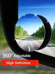 Heart-Shaped Blind Spot Mirror, Frameless Blind Spot Mirror, 360 Degree Wide Angle Convex Mirror, Square Blind Spot Rearview Mirror, Parking Mirror, Round Blind Spot Mirror, Car Accessories, Car Accessories For Women, Christmas, Car Decor - Love - View 3