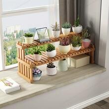 1 件装，竹制绿色花盆架，阳台花架，室内/室外悬挂式花架，高大的花架，客厅、室内植物、露台、阳台、花园的木制花架