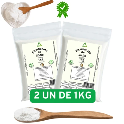 Bicarbonato De Sódio 2kg Puro Alimentício Extra Fino