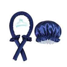 1 Set Solid Color Faux Silk Sleep Cap With Lace Trim, Satin Hair Wrap, And Curling Iron Hair Ties & Clips - Multicolor - View 8