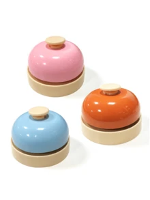 Hand Clapping Bell, Various Colors, No Electricity Required, Uncharged, Without Battery, For Classroom, Kitchen, Restaurant, Bar, Table Games, Pet Training And Interactive Entertainment Bar Bell/Order Bell/Call Bell/Table Bell For Restaurant Kitchen Office, Small/Large Sizes Available For Bedroom, Travel, Office, School Boy Valentine Heart Women's Valentine