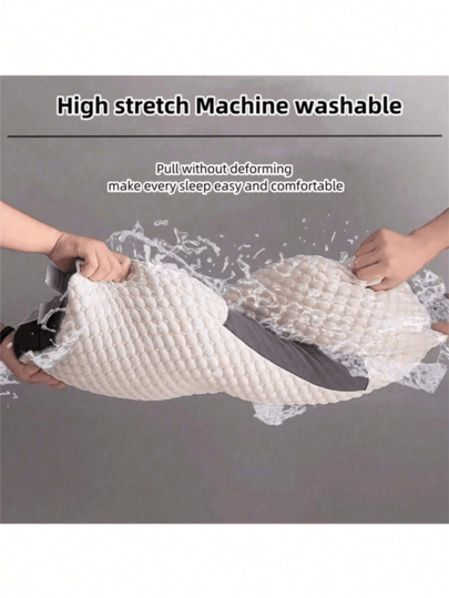 1pc Super Zachte Massage Knitted SPA Kussen Insert, Ergonomic To Relieve Shoulder Neck Pressure, Com Tafel Elastic, Home, Commute, Business Leisure view 3